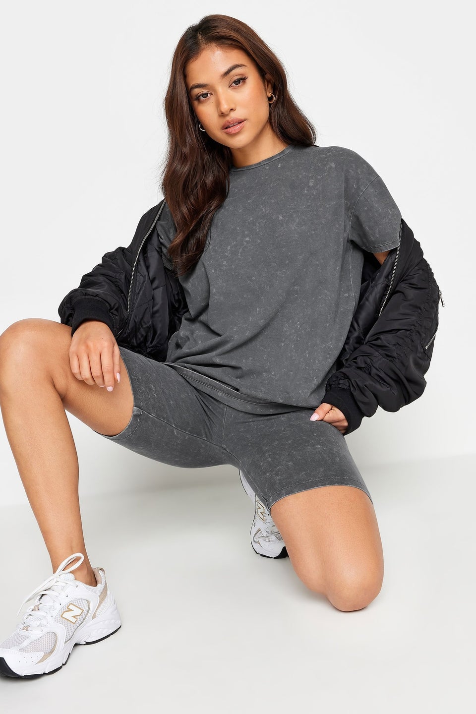 Pixiegirl Grey Acid Wash T-Shirt