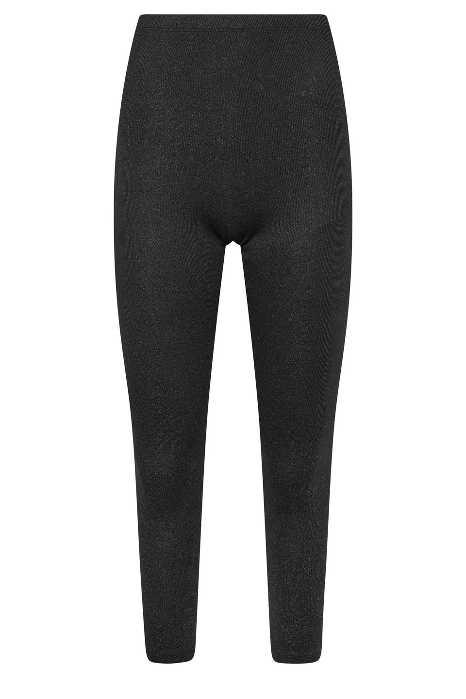 Pixiegirl Black Metallic Ribbed Leggings