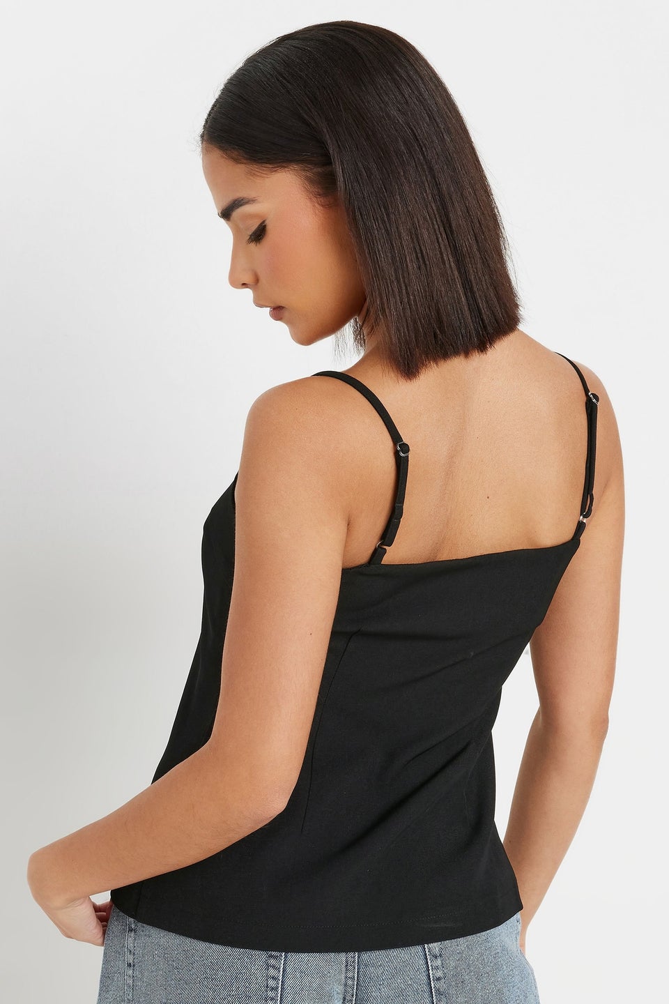 Pixiegirl Black Structured Button Vest Top
