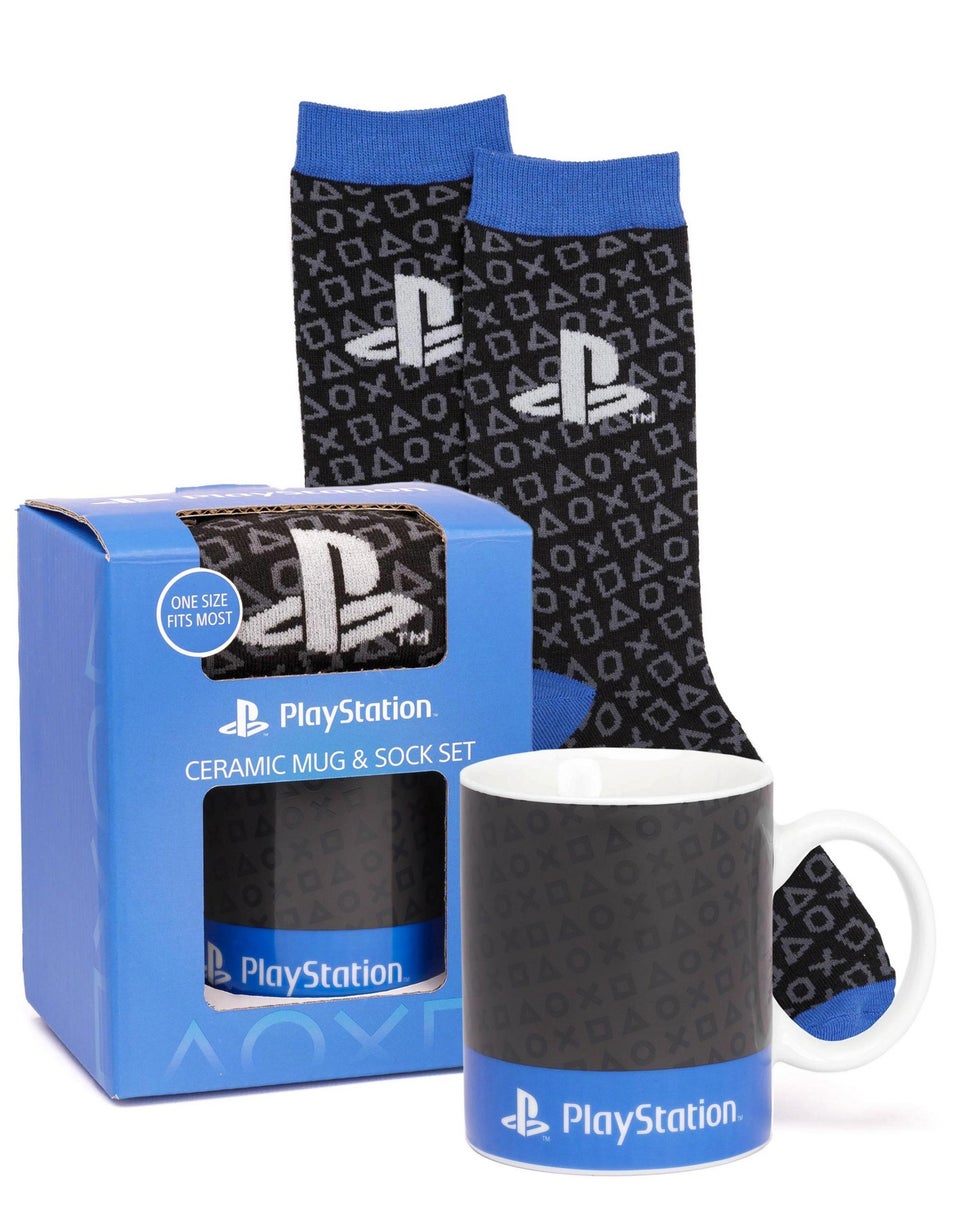 PlayStation Blue Controller Mug & Sock Gift Set