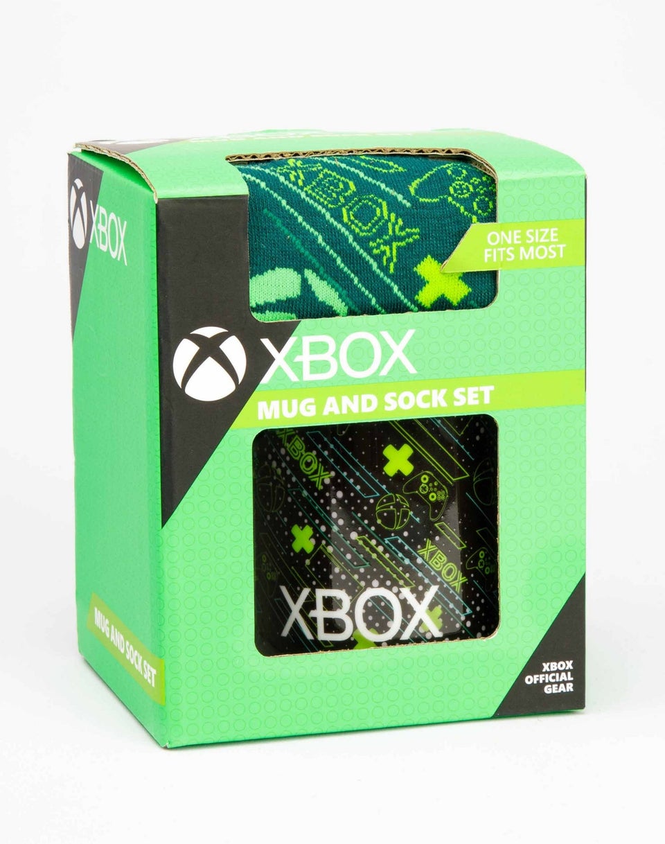 Xbox Adults Black Logo Mug & Sock Gift Set