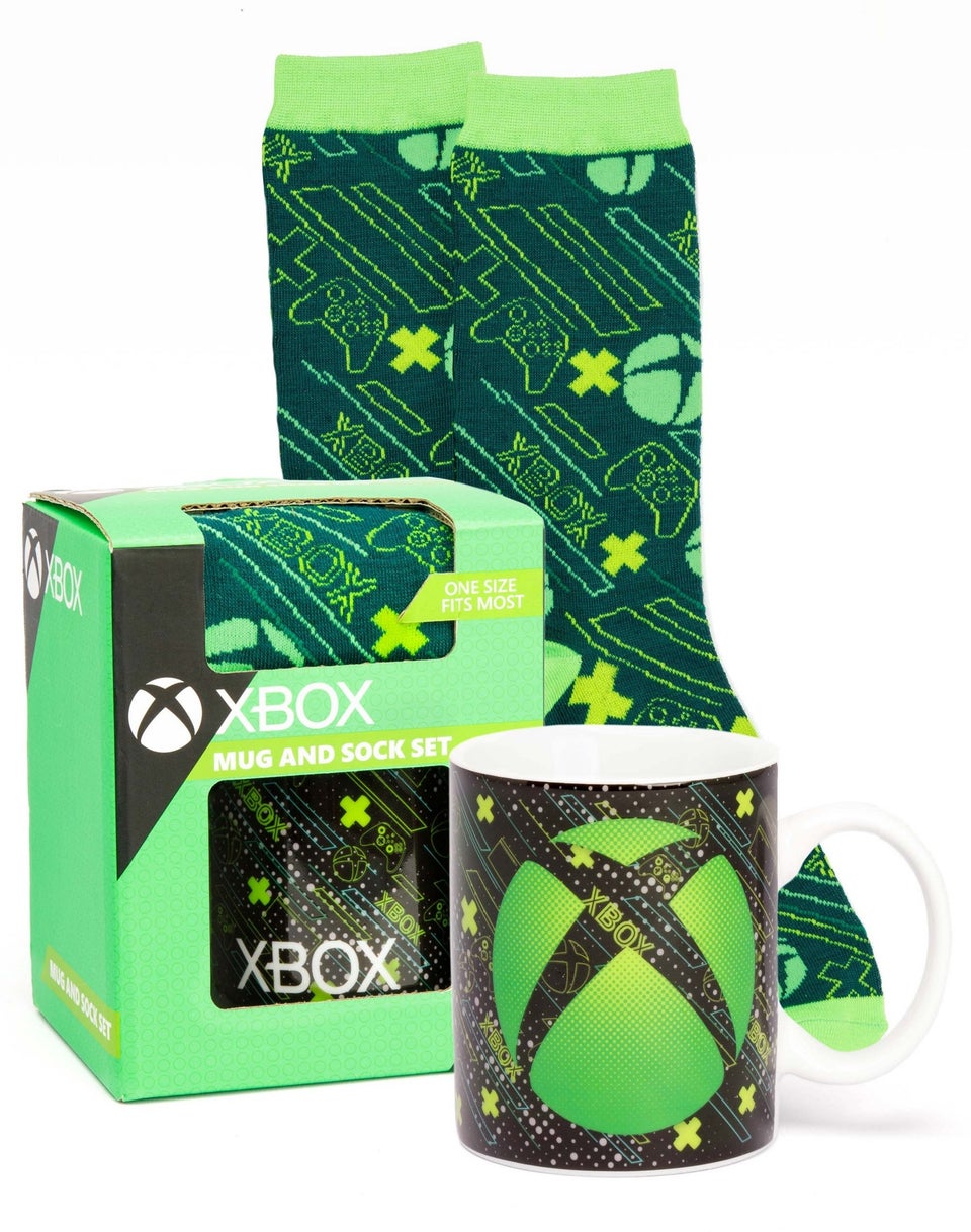 Xbox Adults Black Logo Mug & Sock Gift Set