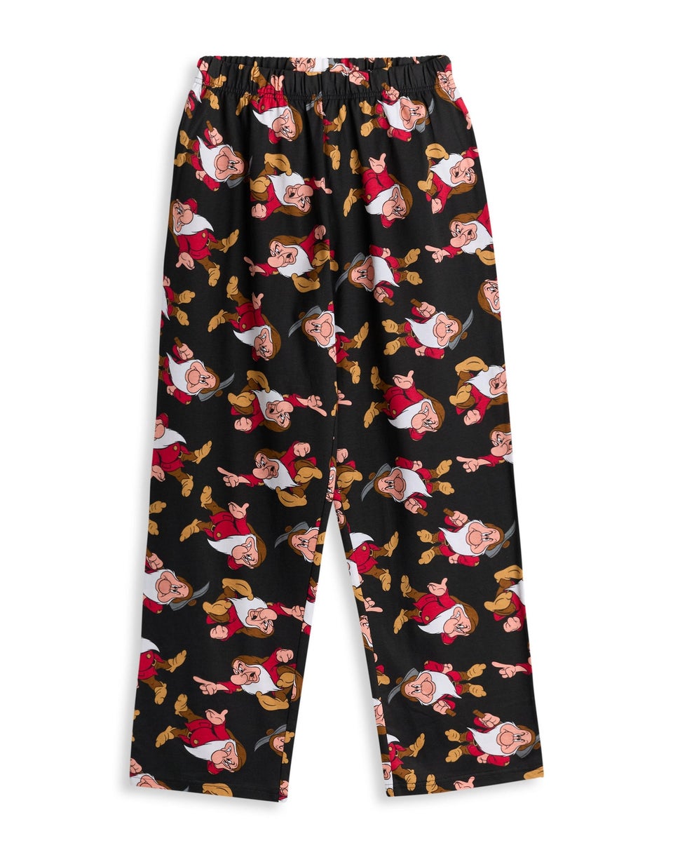 Disney Snow White & Seven Dwarfs Adults Black Pyjama Set