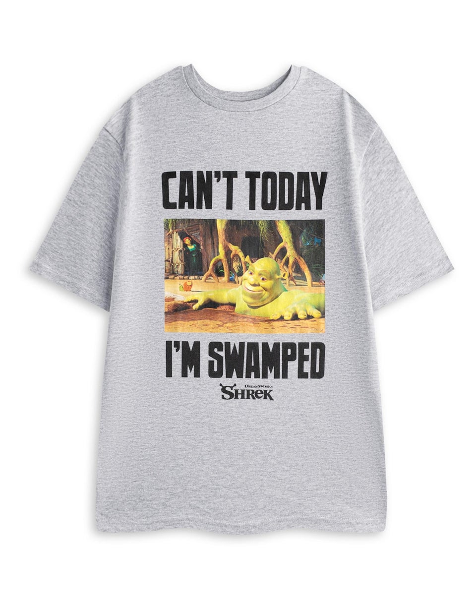 Shrek Adults Multicoloured Can't Today I'm Swamped Pyjama Set