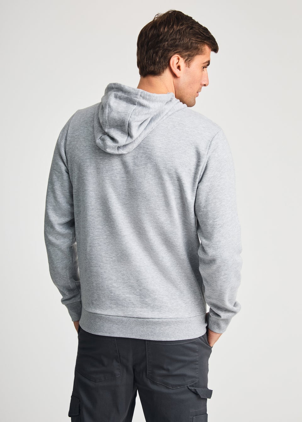 Tokyo Laundry Light Grey Printed Hoody With Drawcord