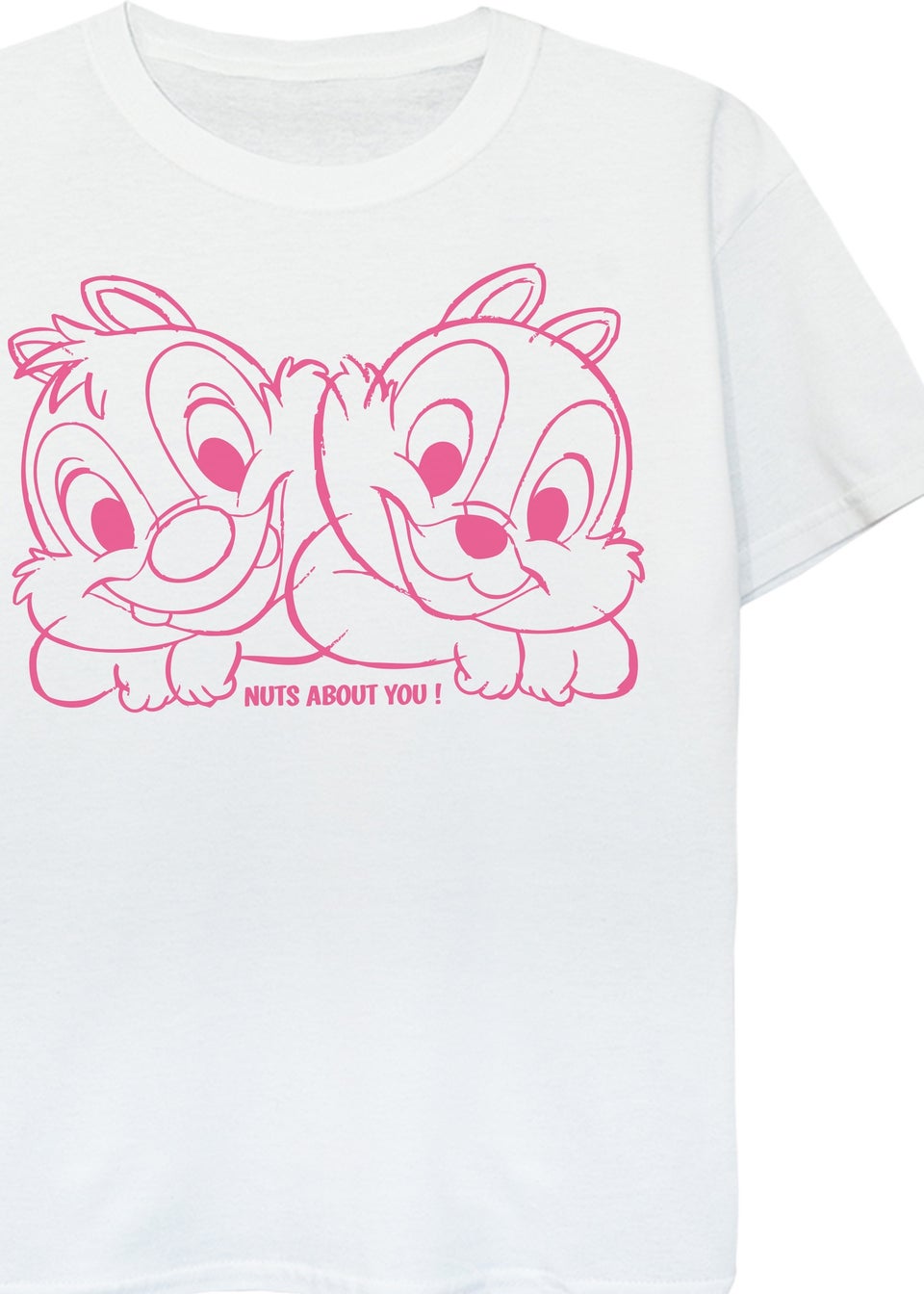 Disney Chip N Dale Nuts About You Kids White Graphic T-Shirt (3-13 Years)