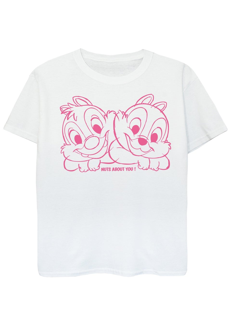 Disney Chip N Dale Nuts About You Kids White Graphic T-Shirt (3-13 Years)