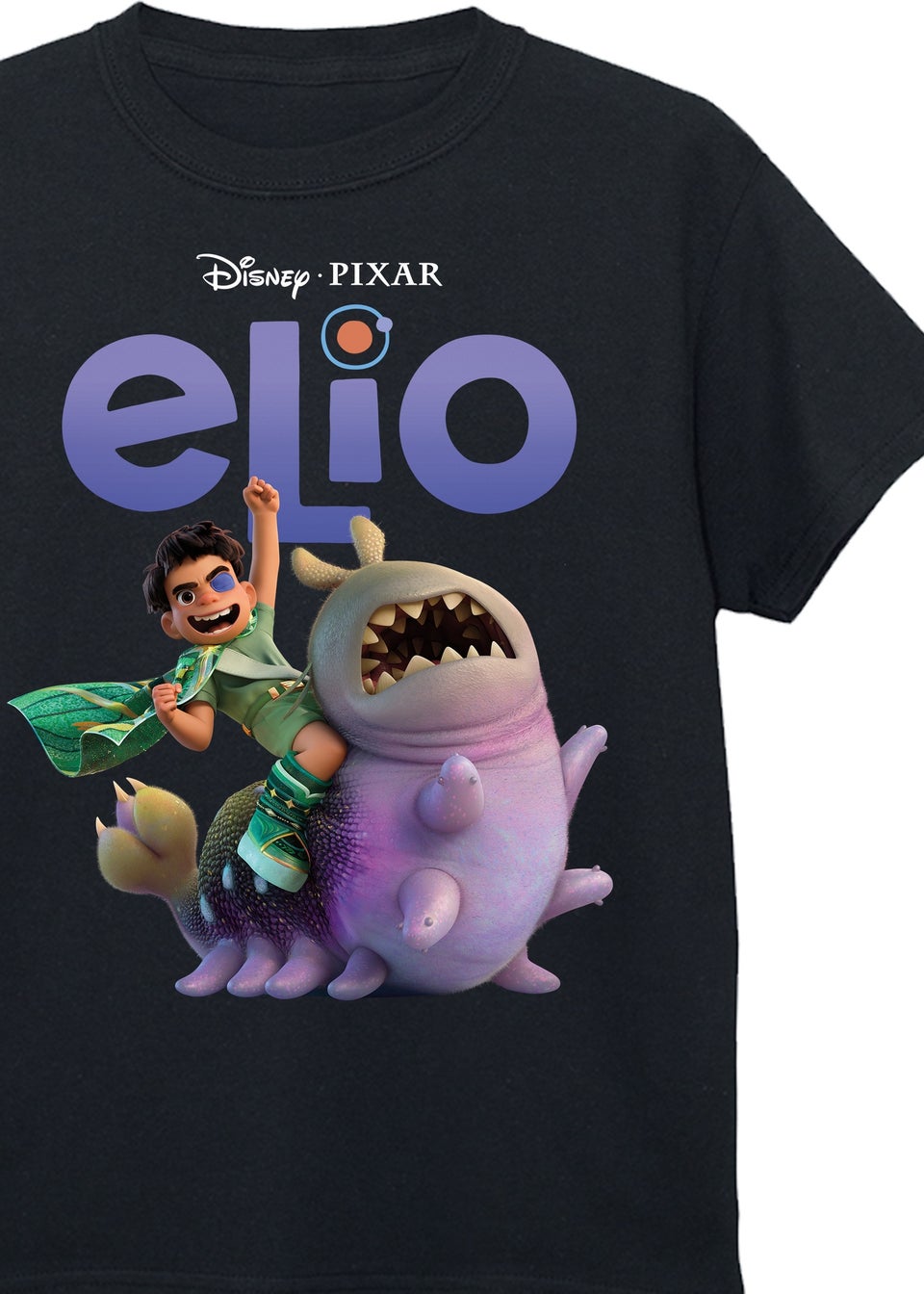 Disney Elio Ride Glordon Kids Black Graphic T-Shirt (3-13 Years)