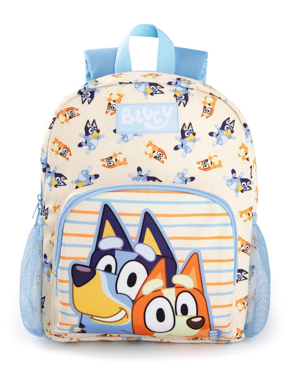 Bluey & Bingo Printed Kids Beige/Blue Backpack