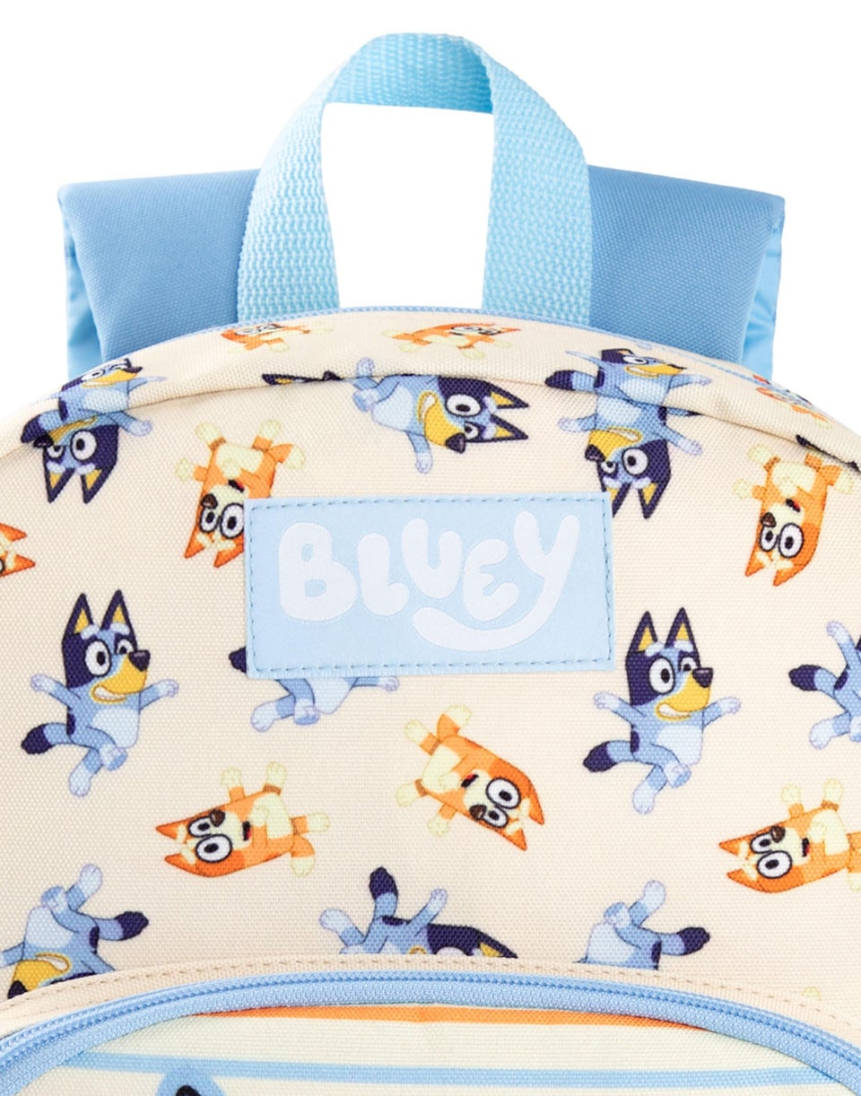 Bluey & Bingo Printed Kids Beige/Blue Backpack