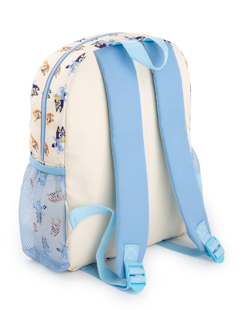 Bluey & Bingo Printed Kids Beige/Blue Backpack