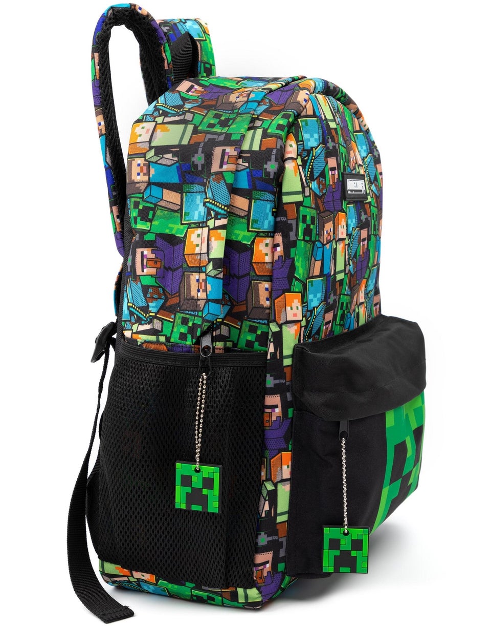 Minecraft All Over Print Kids Black Backpack