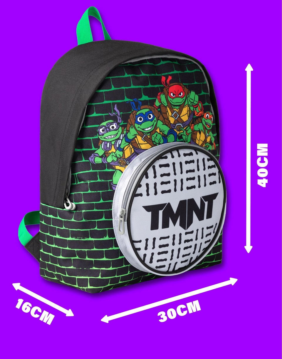 Teenage Mutant Ninja Turtles Sewers Pocket Kids Black Backpack