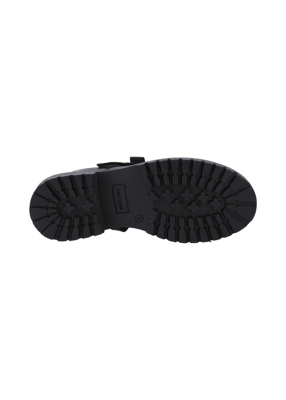 Hush Puppies Black Astrid Bow Patent Senior