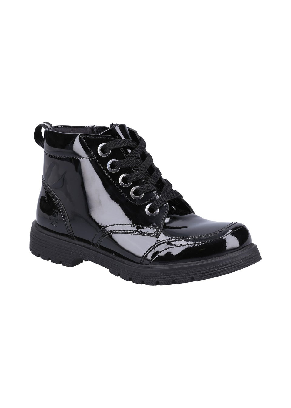 Hush Puppies Black Jolie Patent Senior Chelsea