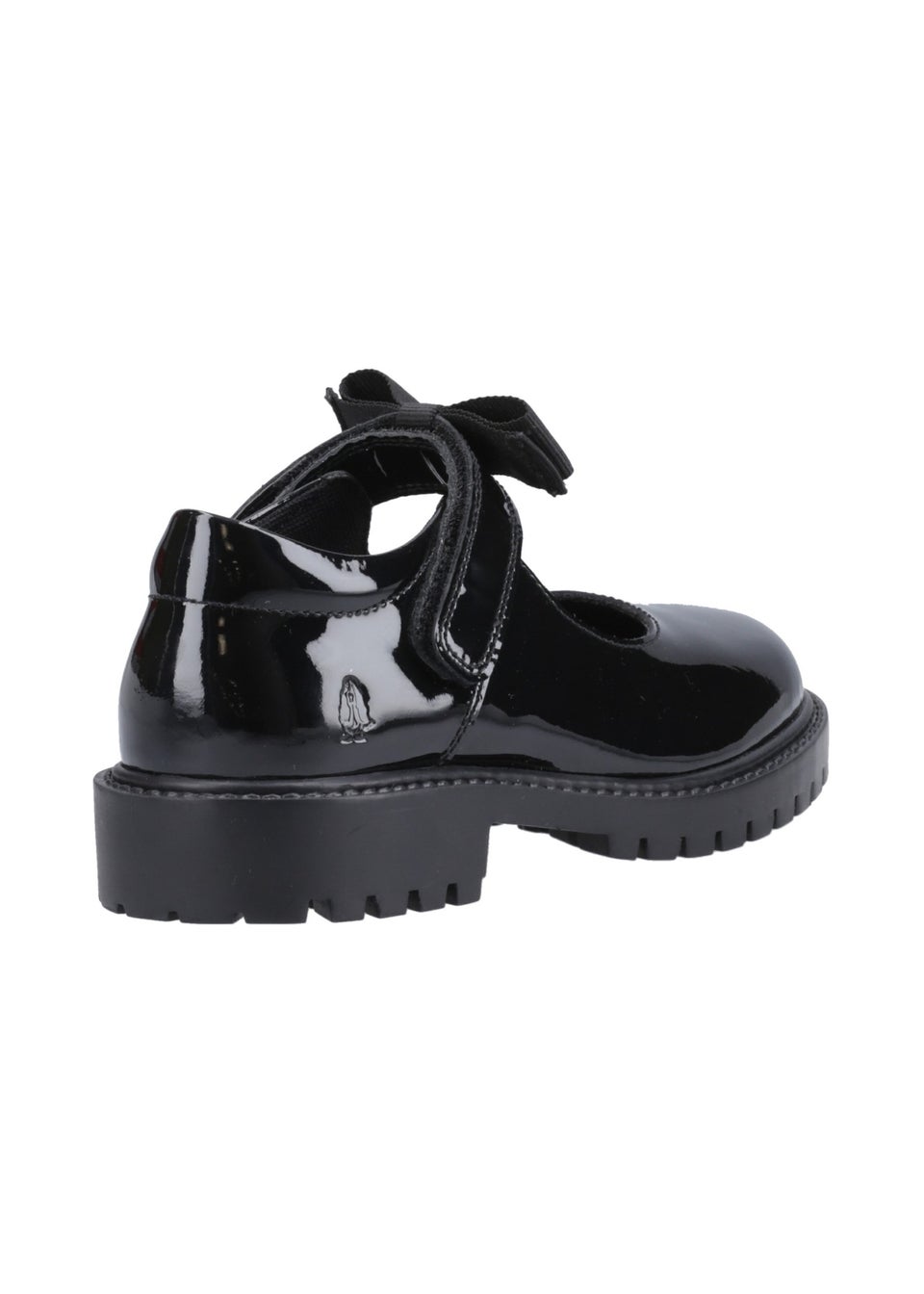 Hush Puppies Black Astrid Bow Patent Junior