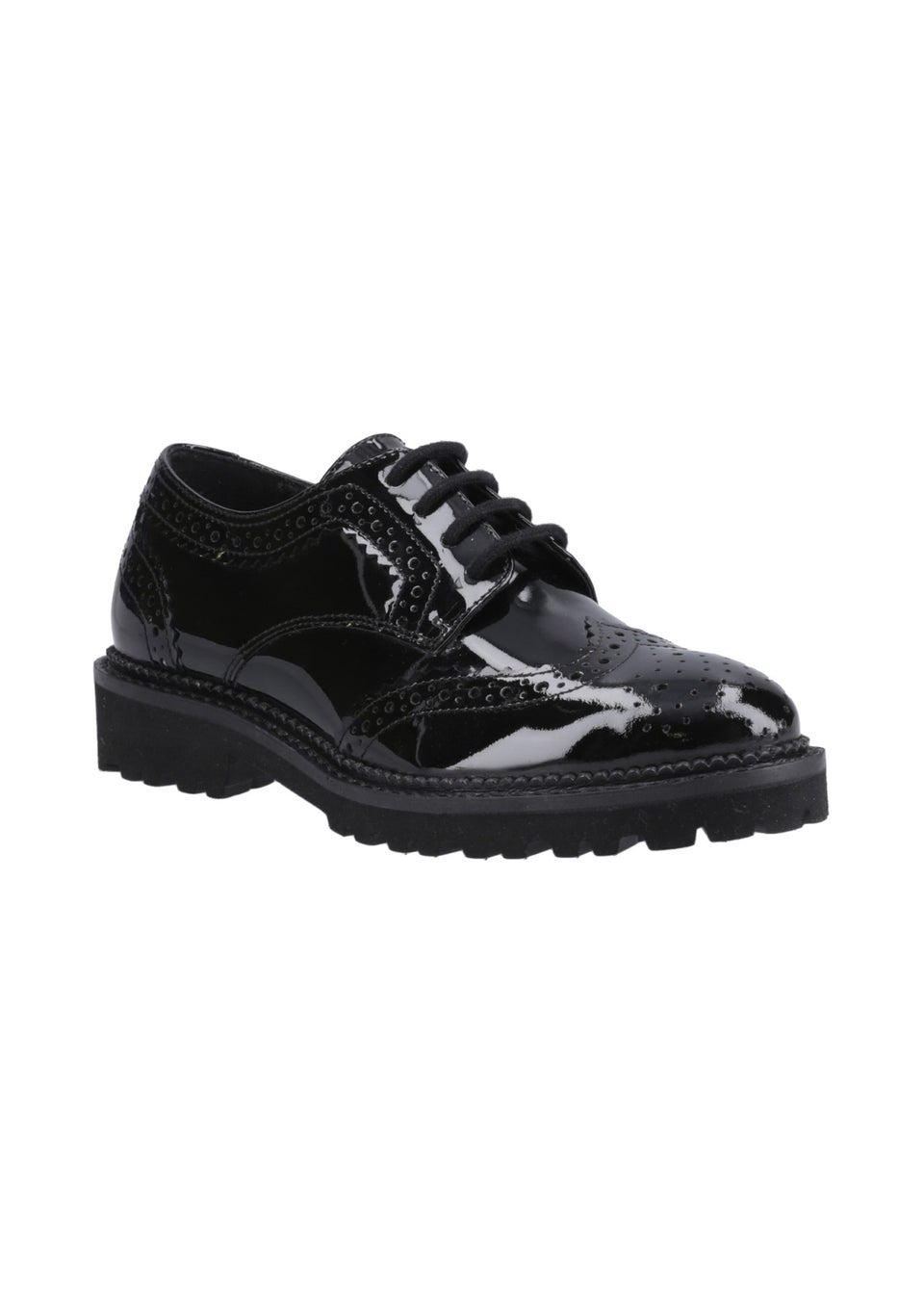 Hush Puppies Gabi Lace Up Patent Junior