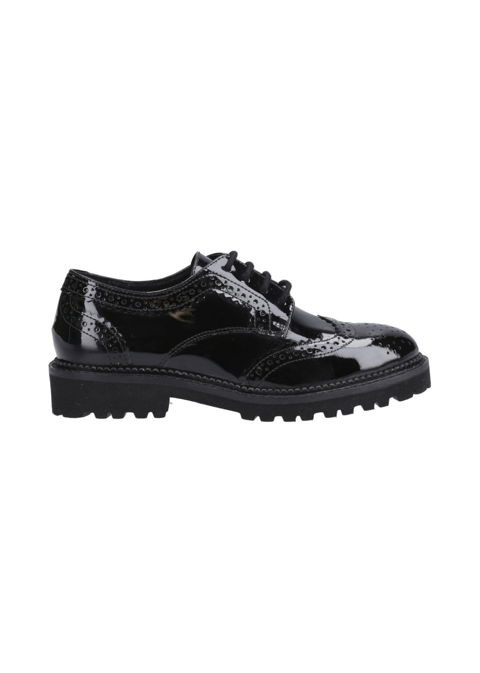 Hush Puppies Gabi Lace Up Patent Junior