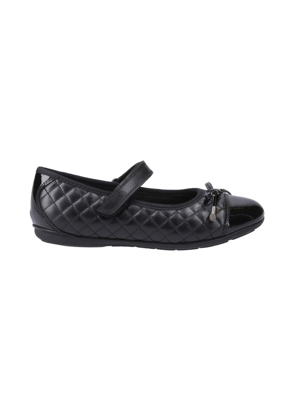 Hush Puppies Black  Lottie Quilt Ballerina Senior