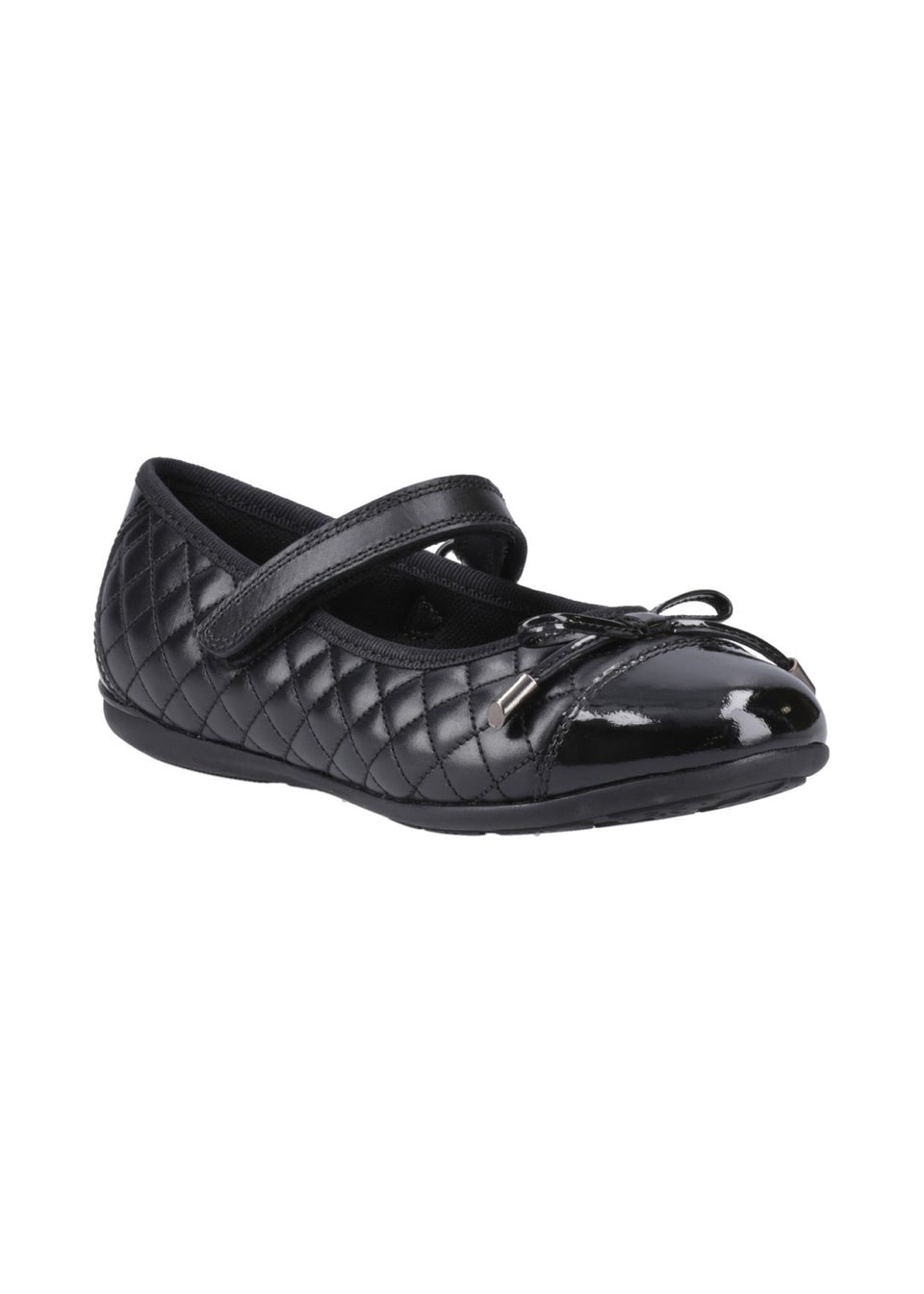 Hush Puppies Black  Lottie Quilt Ballerina Senior