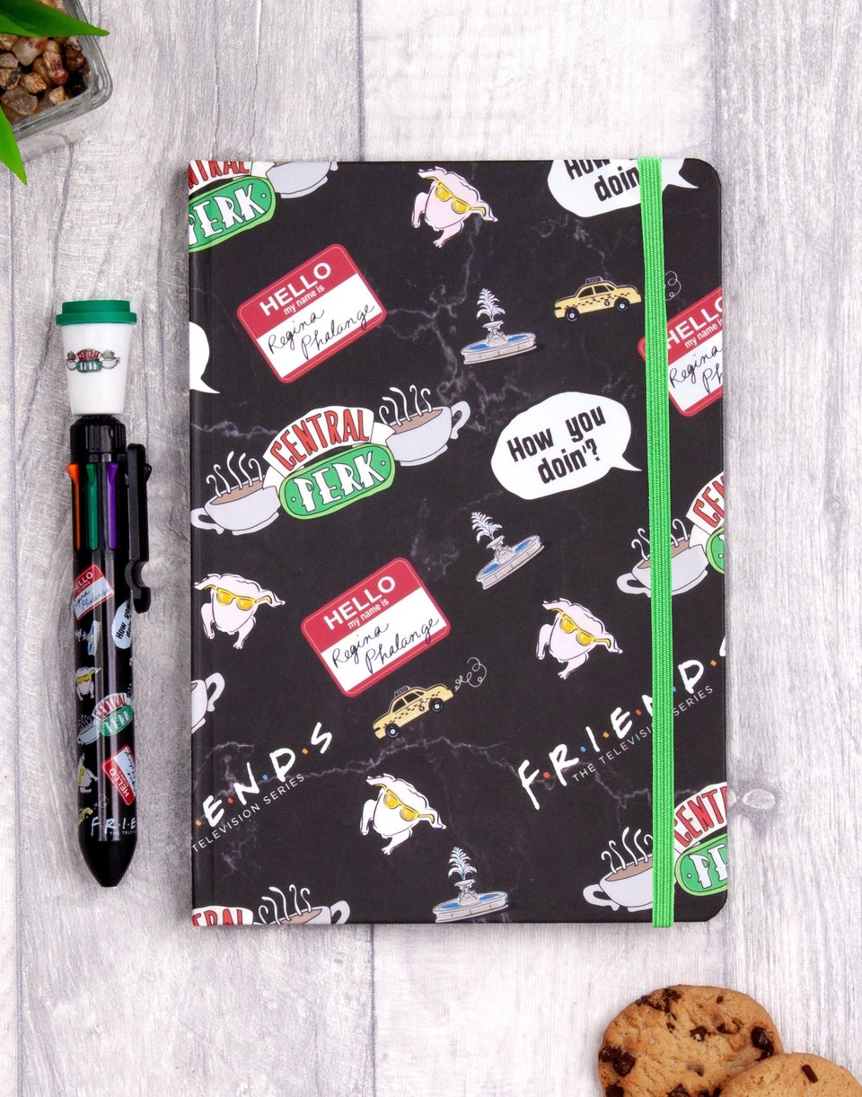 Friends Notebook and Multi-colour Pen Set