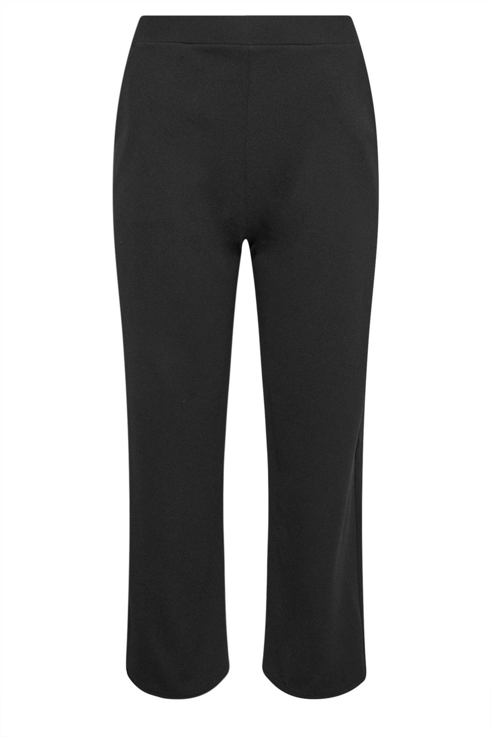 PixieGirl Petite Black Stretch Scuba Wide Leg Trousers