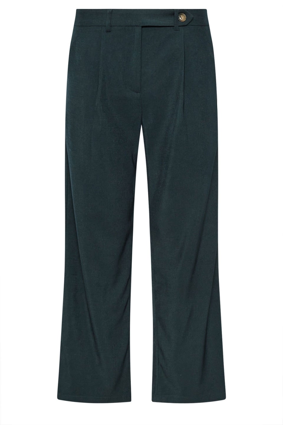 PixieGirl Petite Navy Blue Tailored Tab Wide Leg Trousers