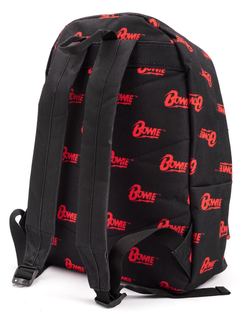 David Bowie Red Logo Black Backpack