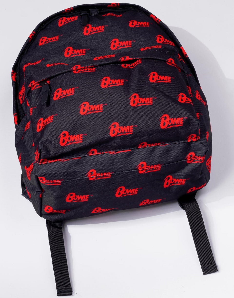 David Bowie Red Logo Black Backpack