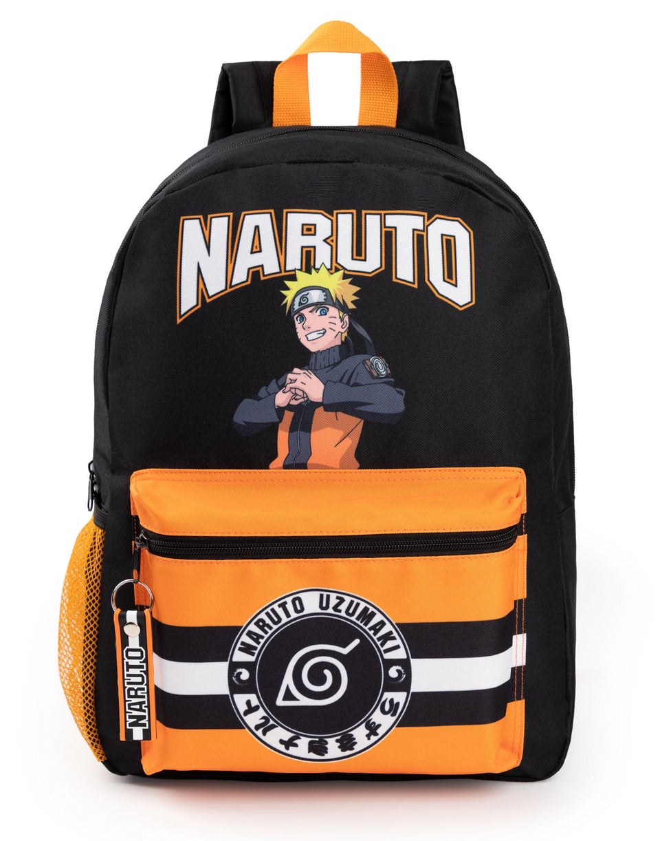 Naruto Shippuden Front Printed Black Backpack