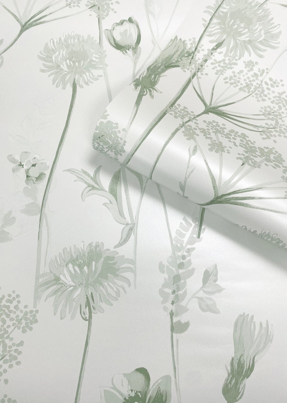 Catherine Lansfield Meadowsweet Floral Sage
