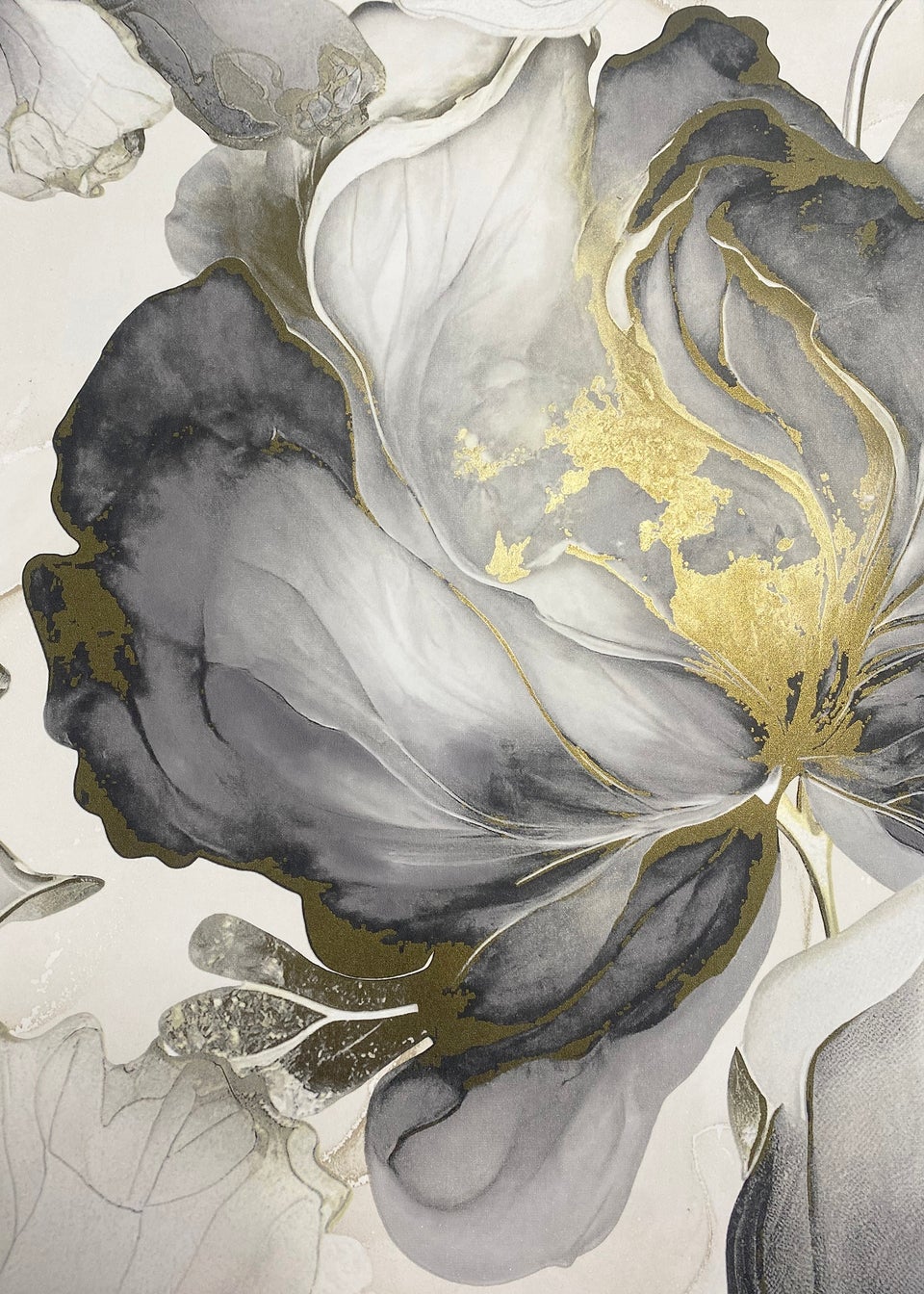 Muriva Elysian Floral Black & Gold