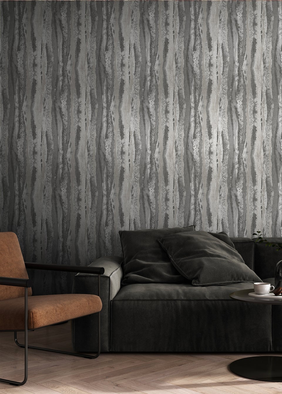 Muriva Soren Charcoal & Silver