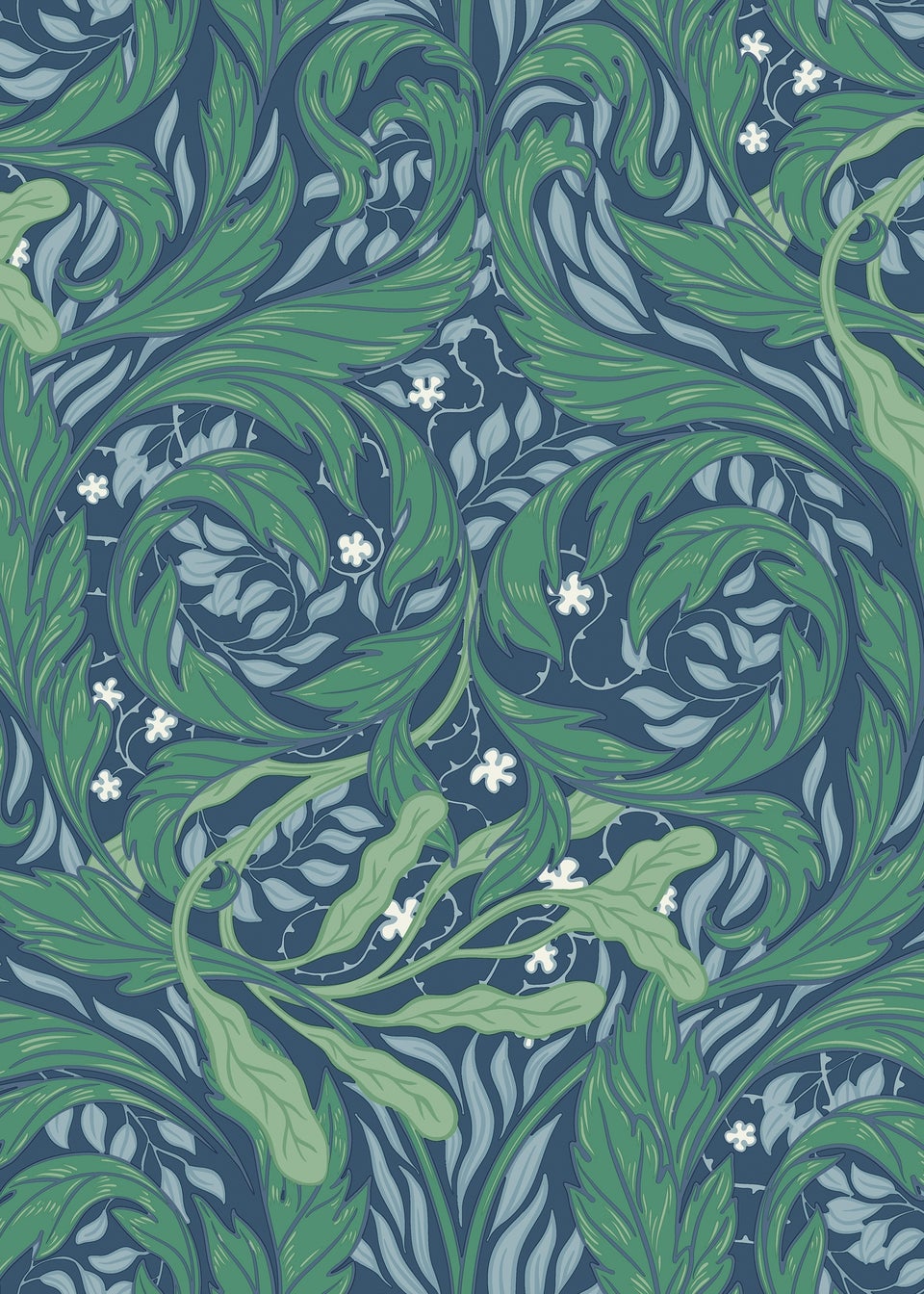 Muriva Vale Leaf Blue & Green
