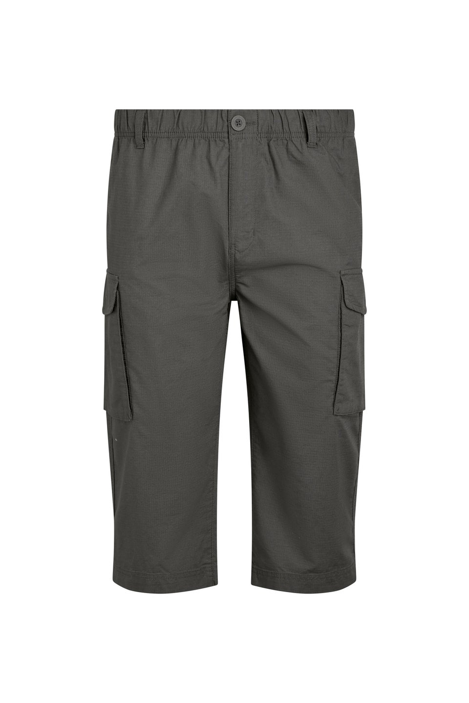 Weird Fish Dark Grey Summersville 3/4 Length Ripstop Cargo Trousers
