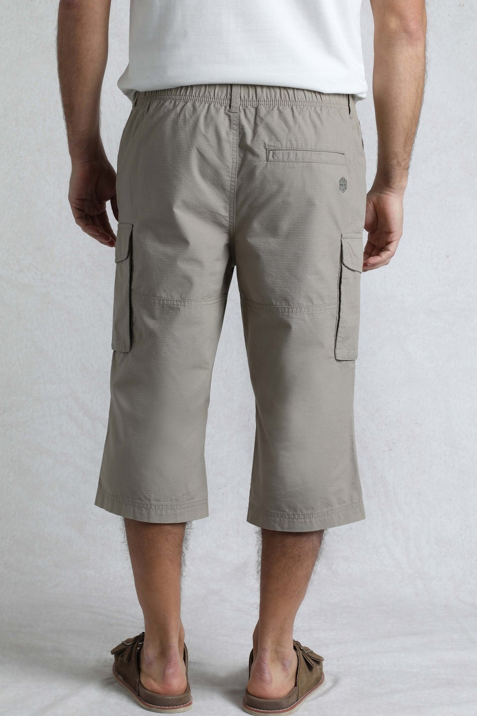 Weird Fish Flint Stone Summersville 3/4 Length Ripstop Cargo Trousers