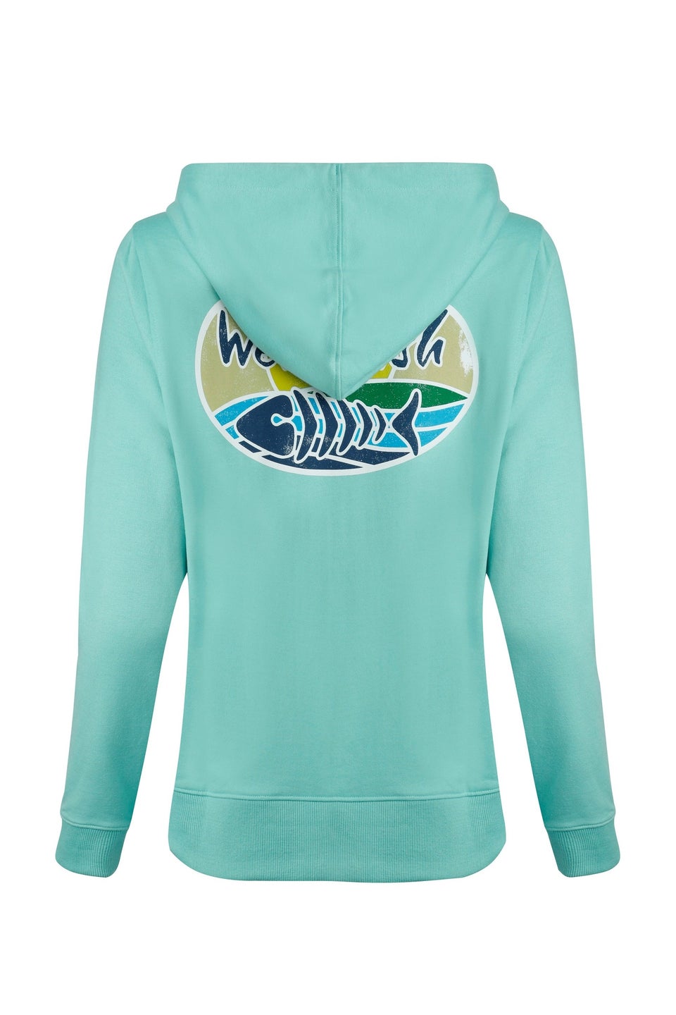 Weird Fish Aqua Marine Kira Back Print Popover Hoodie