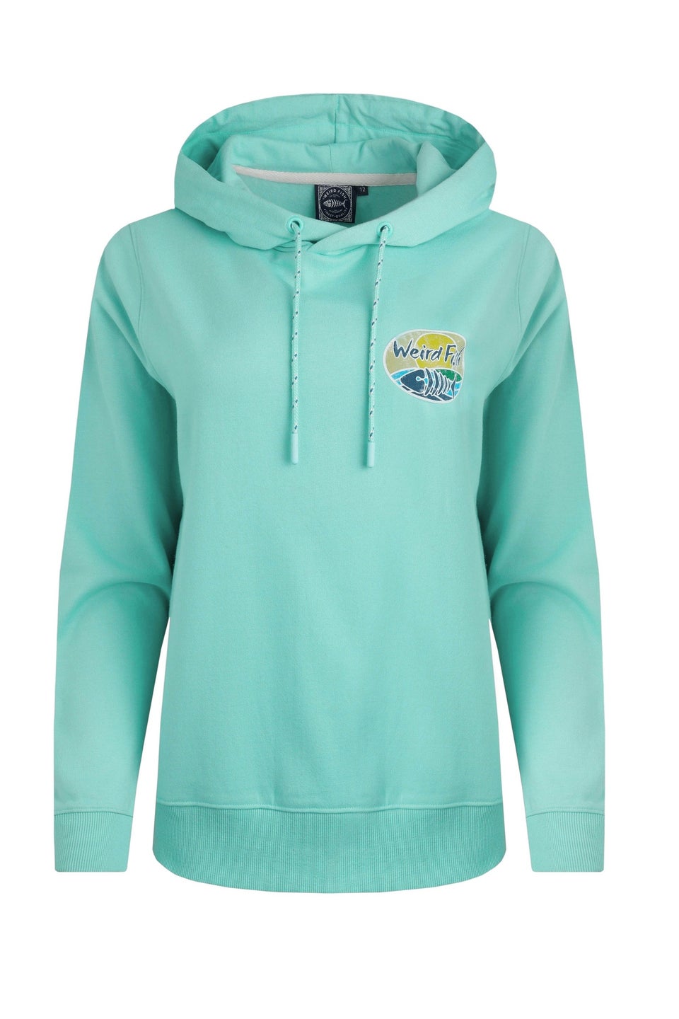 Weird Fish Aqua Marine Kira Back Print Popover Hoodie