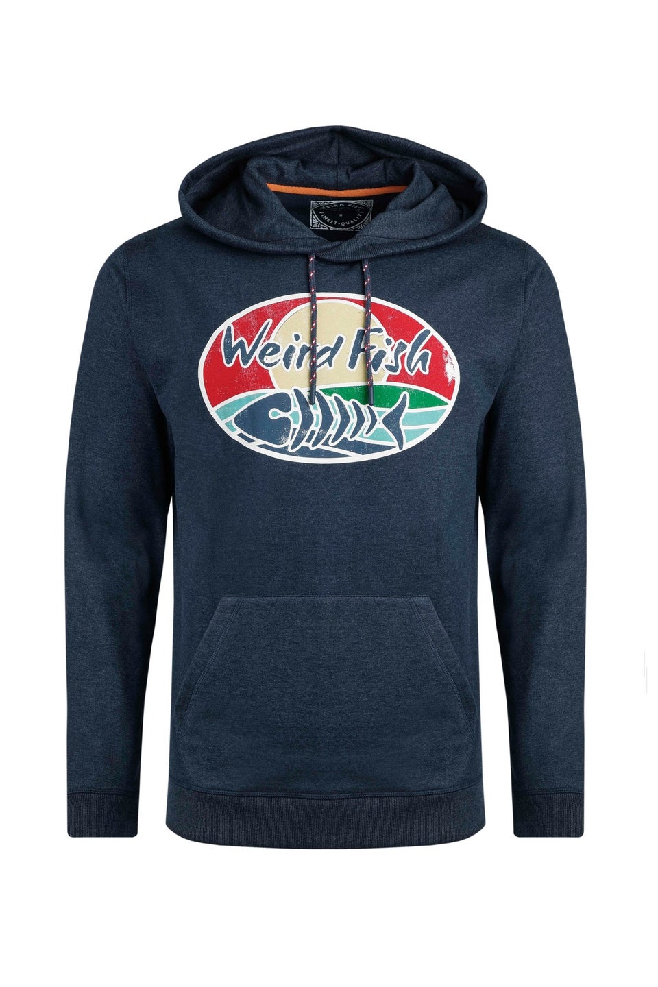 Weird Fish Navy Bryant Graphic Pop Over Hoody
