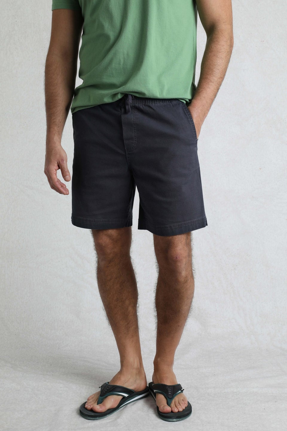 Weird Fish Navy Weston Canvas Shorts