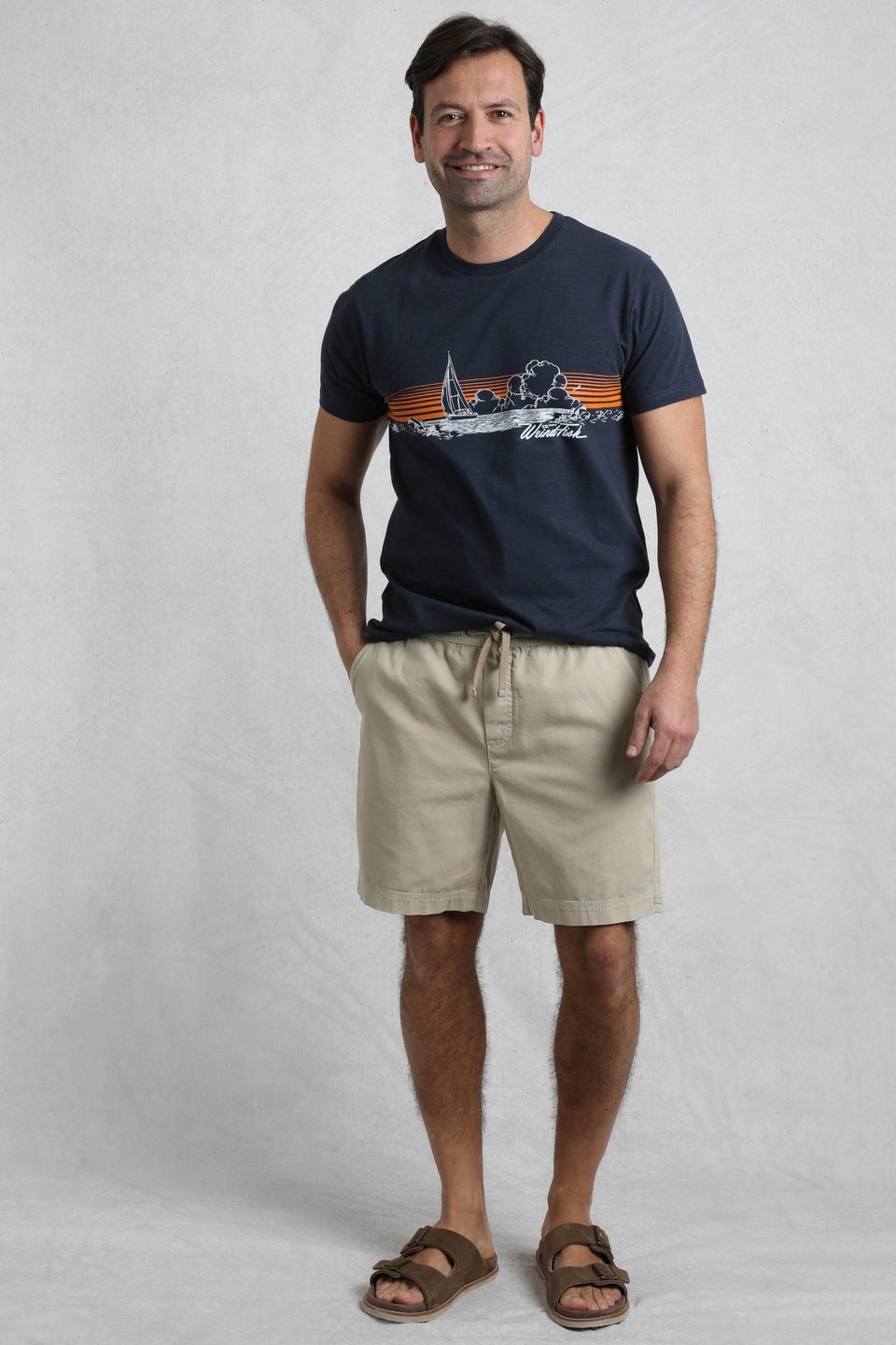 Weird Fish Flint Stone Weston Canvas Shorts
