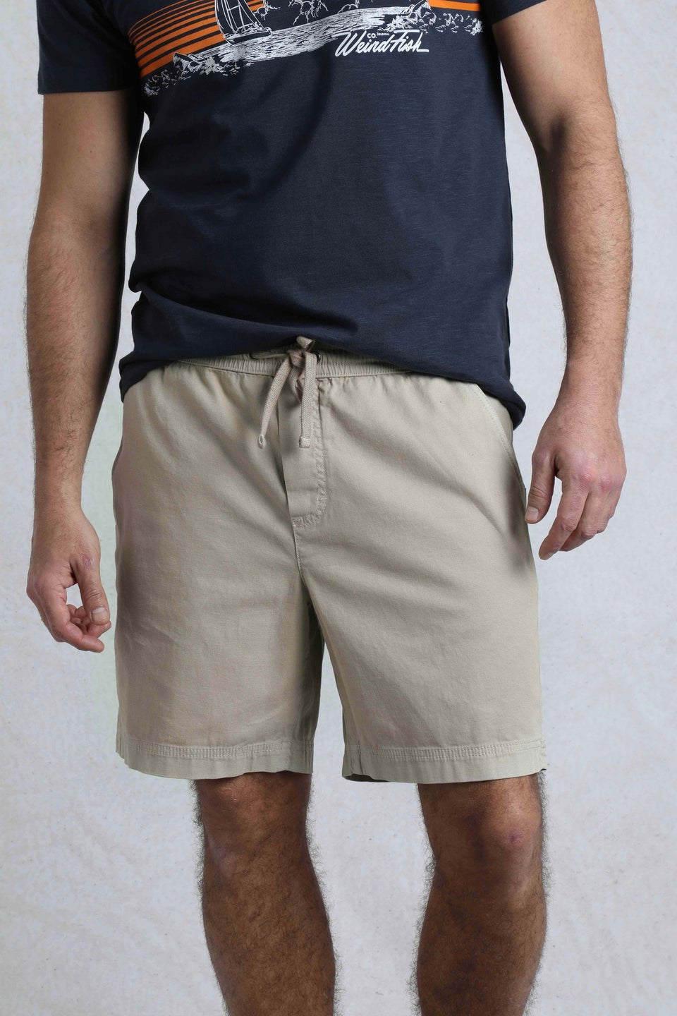 Weird Fish Flint Stone Weston Canvas Shorts