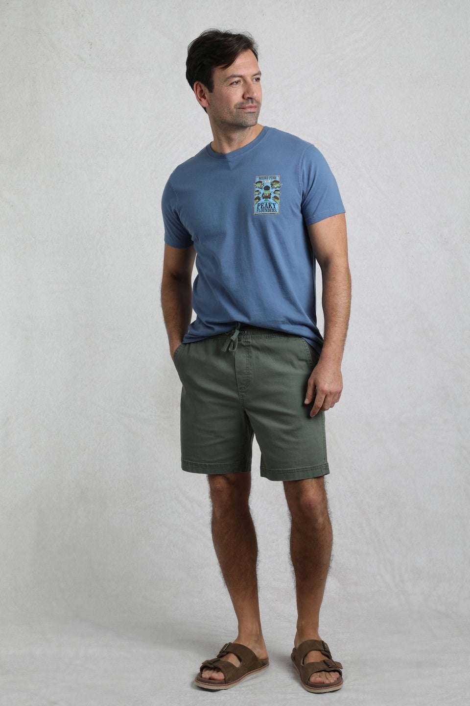 Weird Fish Khaki Weston Relaxed Canvas Shorts