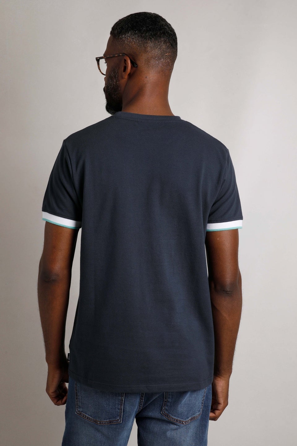 Weird Fish Navy Danville Pique T-Shirt