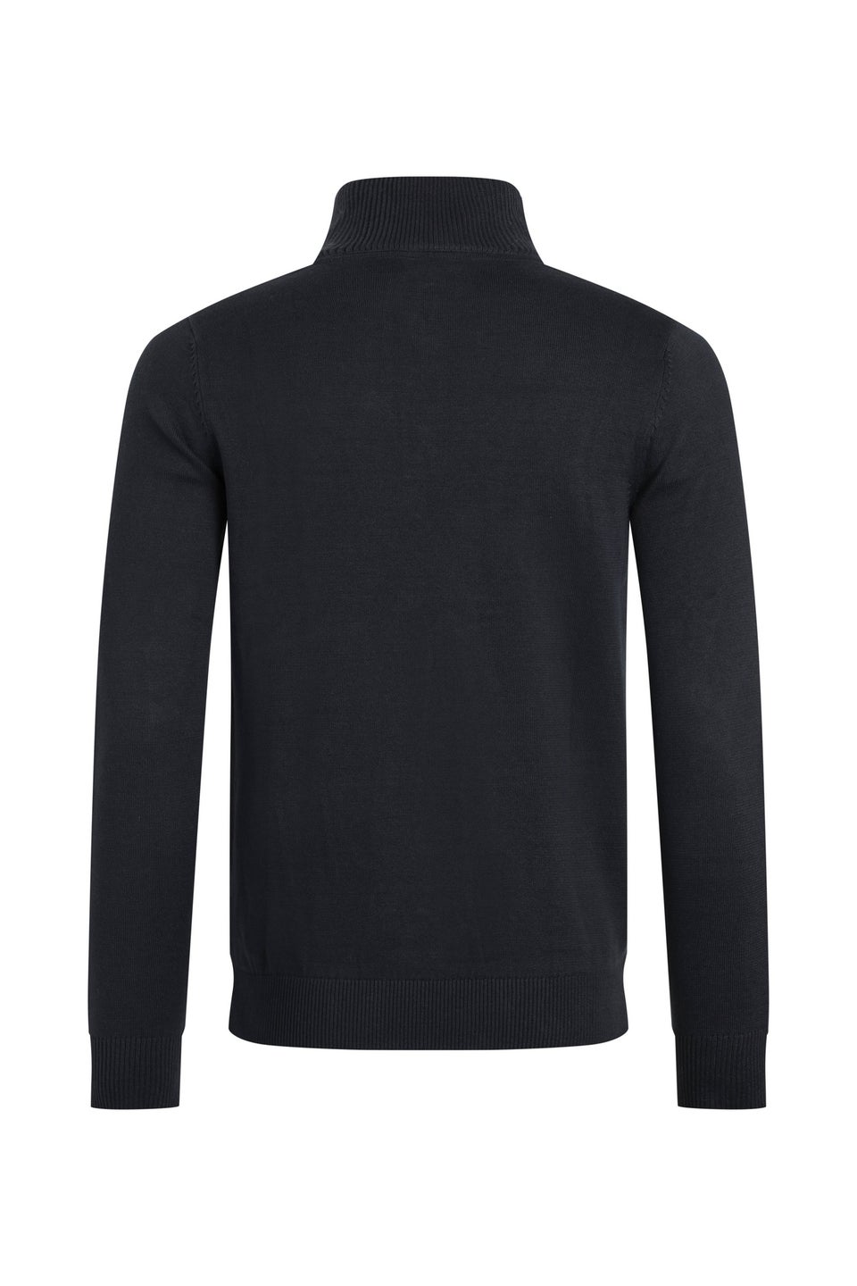 Weird Fish Navy Baxter Fine Knit 1/4 Zip Jumper