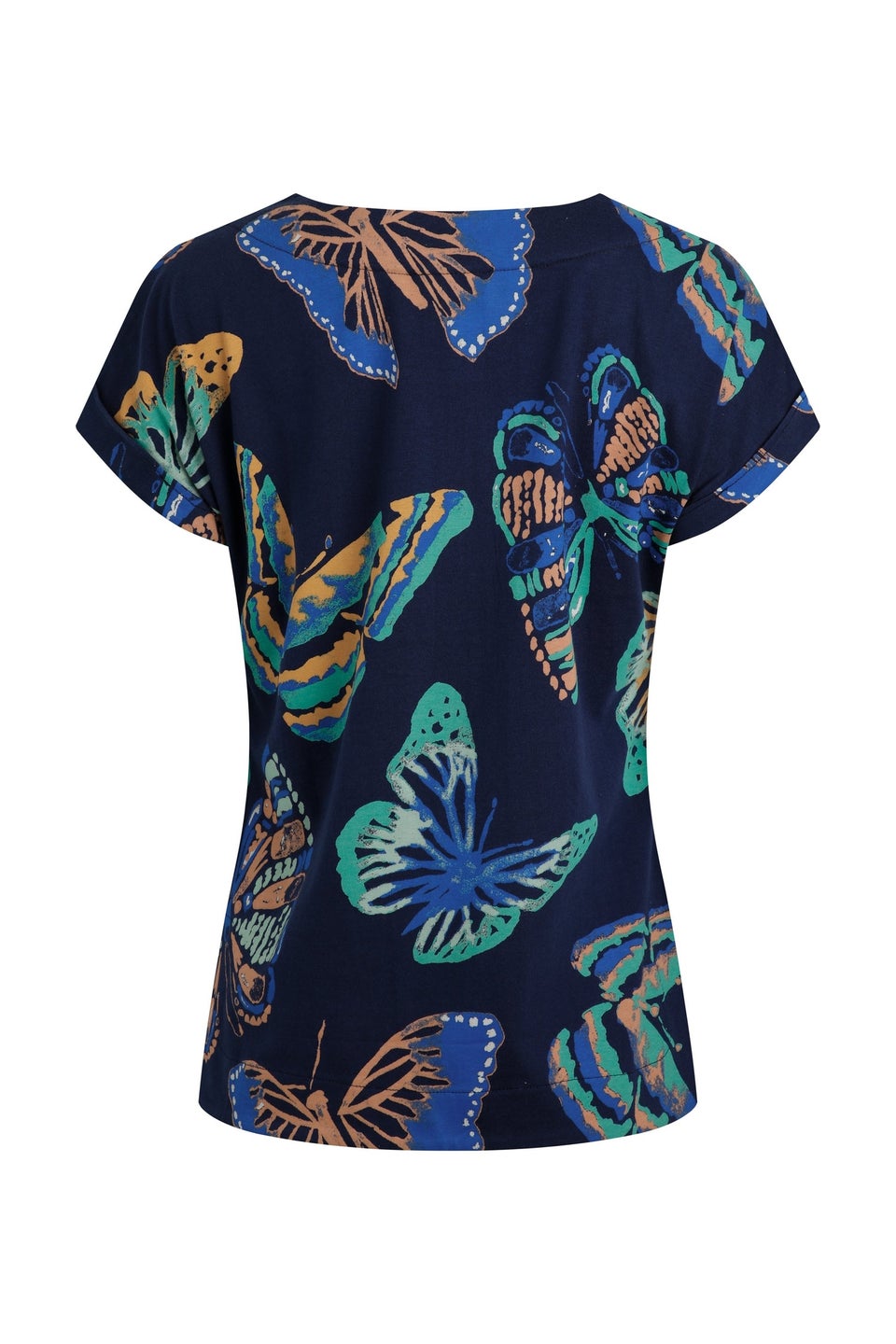 Weird Fish Dark Blue Paw Paw Printed T-Shirt