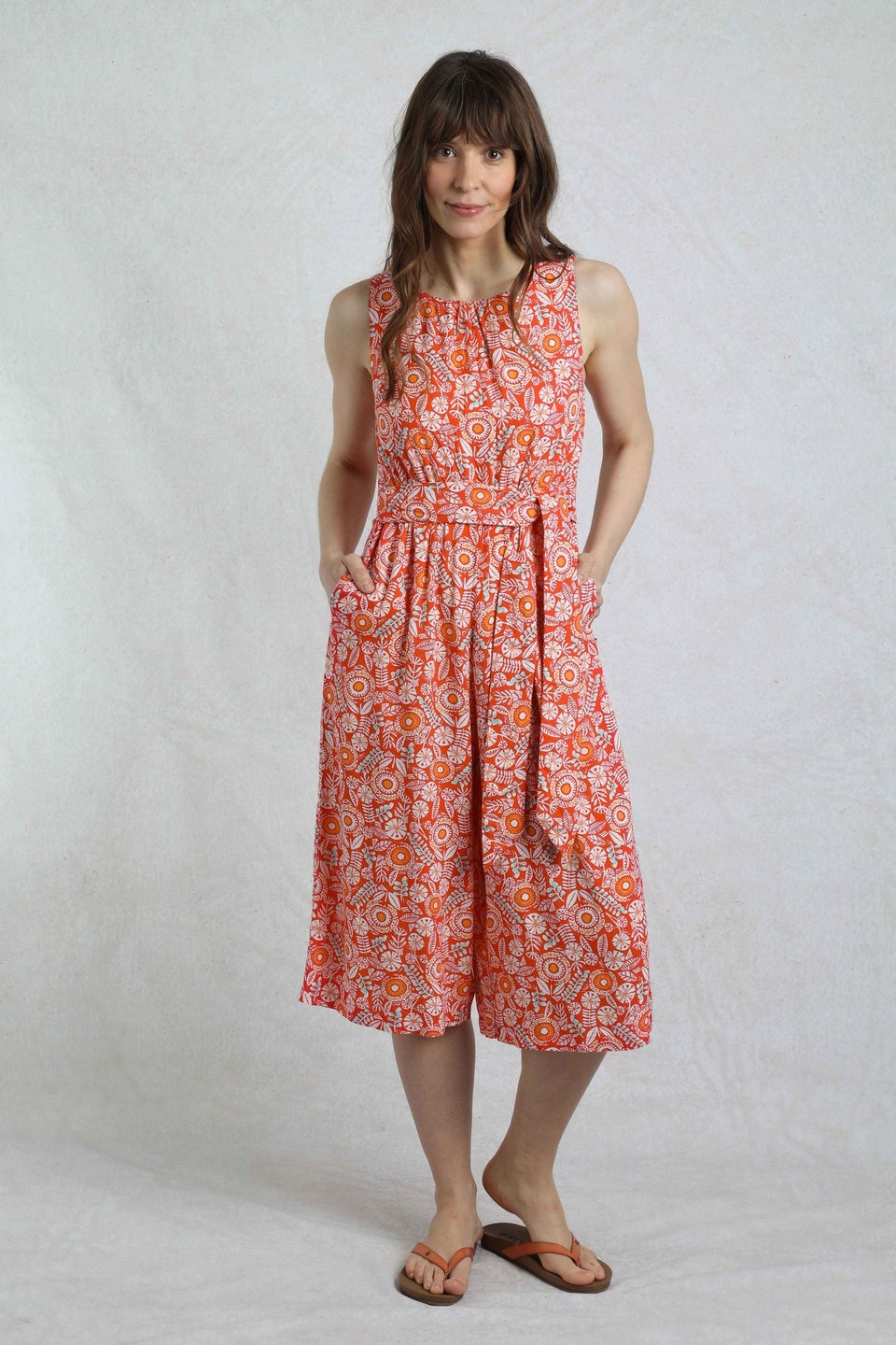 Weird Fish Tango Red Nalani Printed Jumpsuit