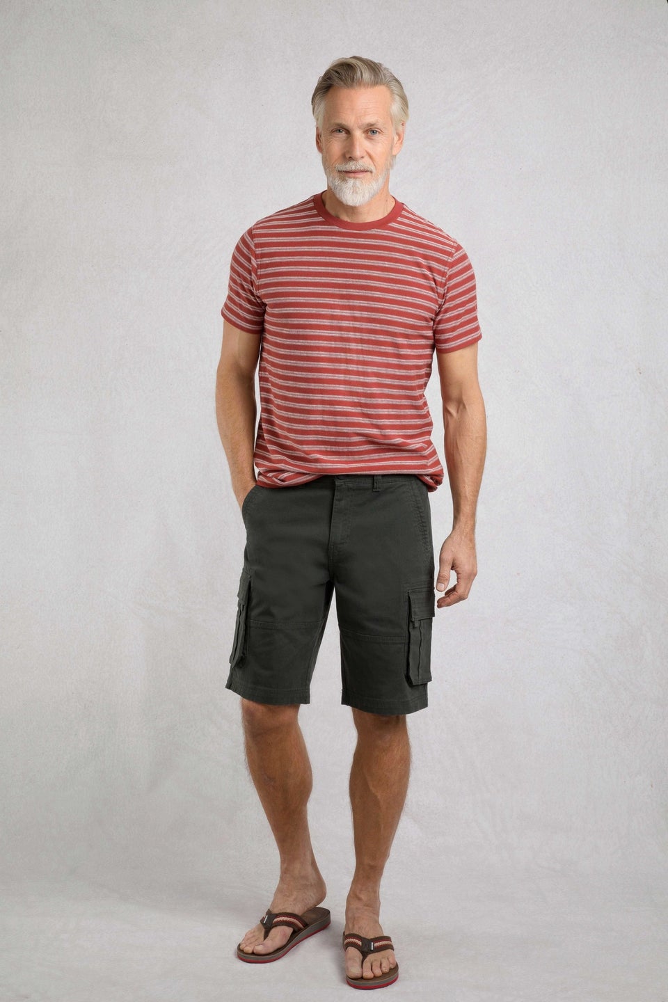 Weird Fish Washed Black Rigney Cargo Shorts
