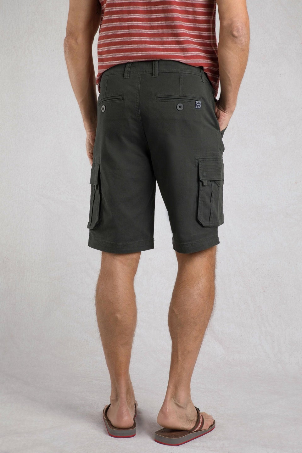 Weird Fish Washed Black Rigney Cargo Shorts
