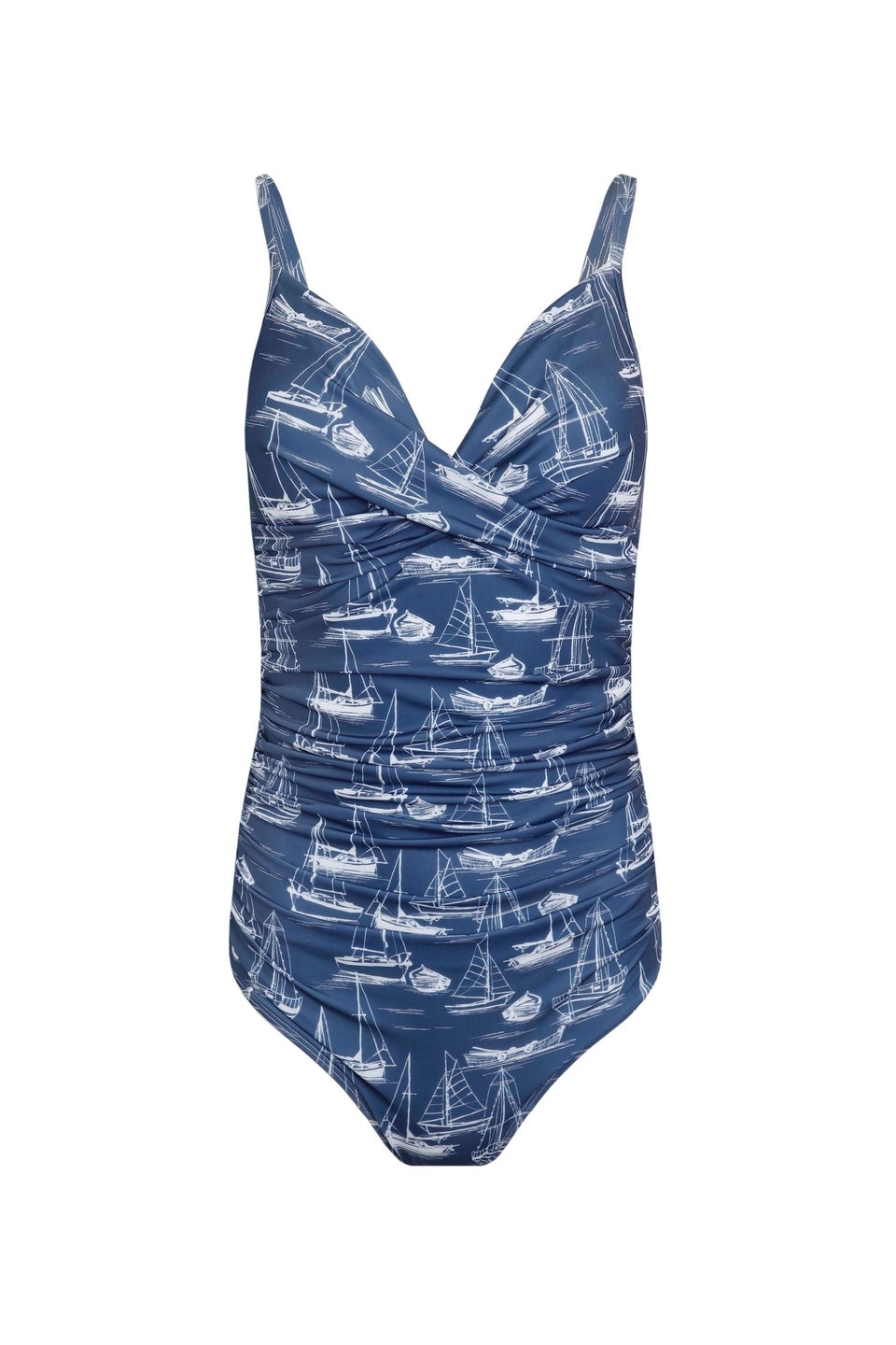 Weird Fish Grey/Blue Penelope Printed Swimsuit